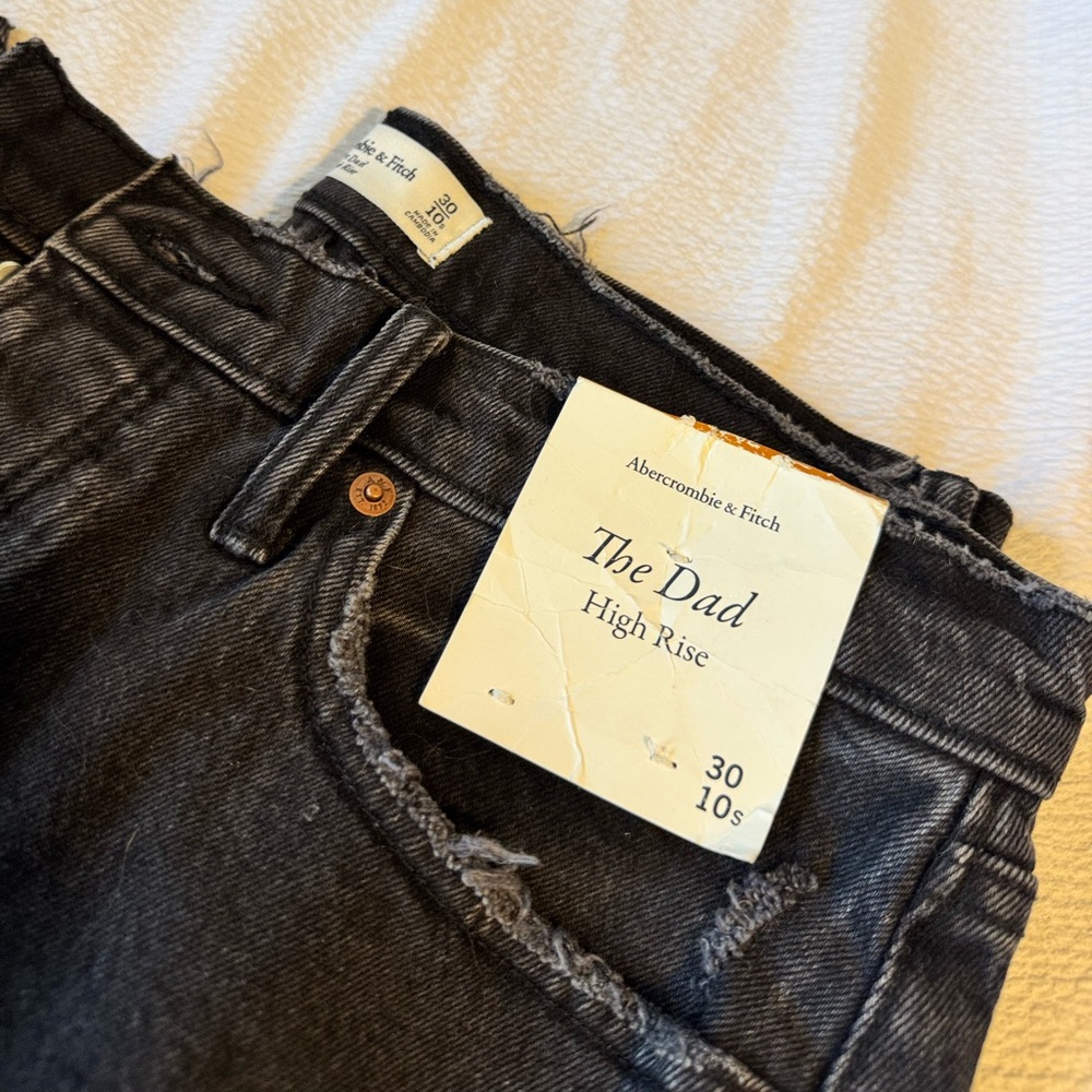 Abercrombie Dad High Rise black jeans